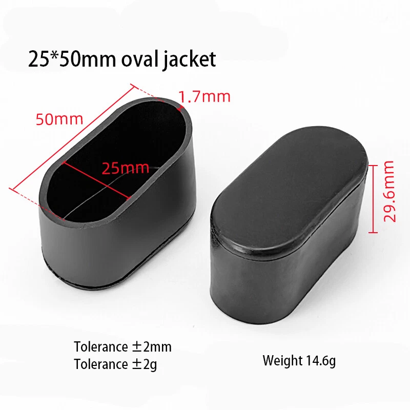 Oval Furniture Table Chair Leg End Caps Covers Floor Feet Protectors Dust Pad, view 12