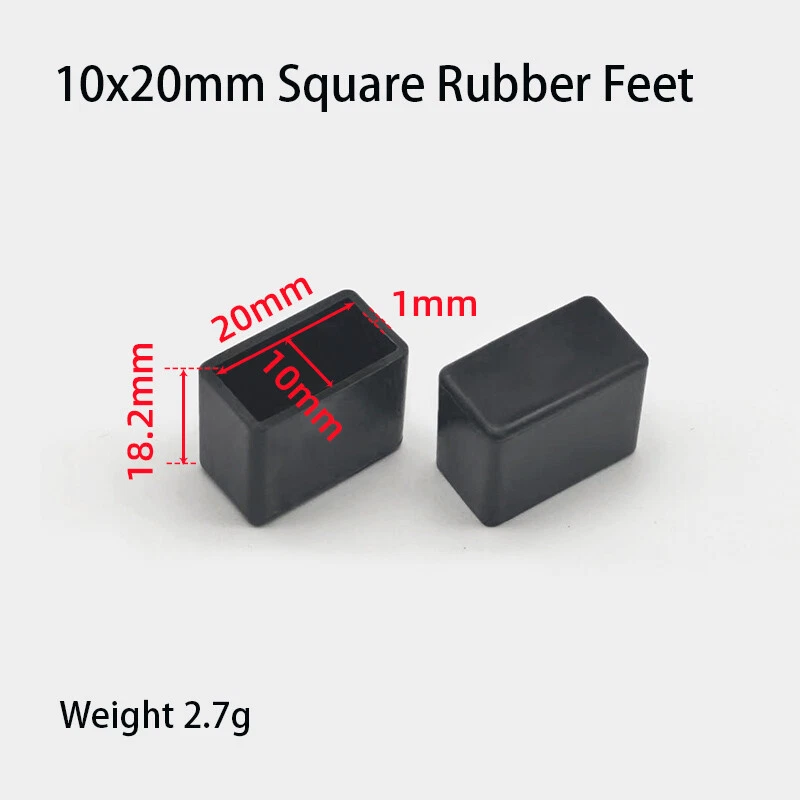 Square Rubber Furniture Foot Table Chair Leg End Caps Covers Floor Protector PVC, view 10