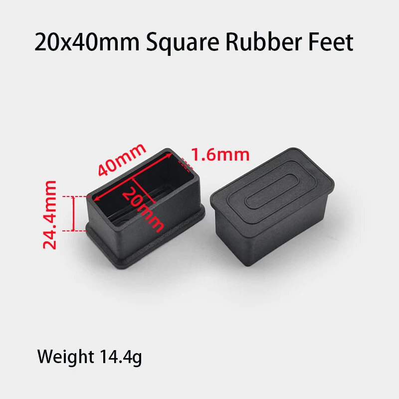 Square Rubber Furniture Foot Table Chair Leg End Caps Covers Floor Protector PVC, view 16