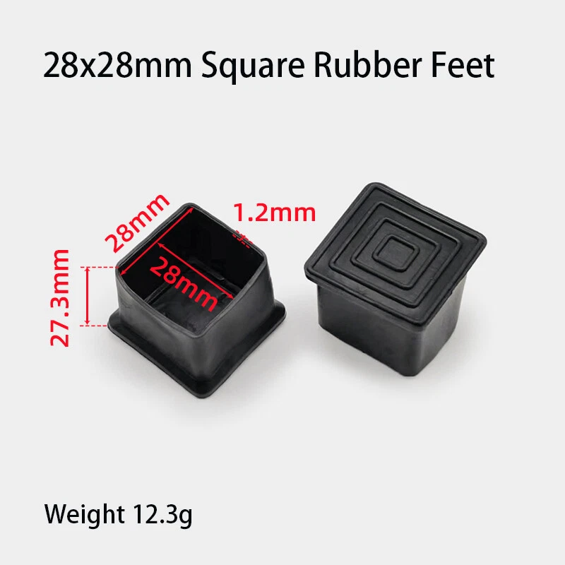 Square Rubber Furniture Foot Table Chair Leg End Caps Covers Floor Protector PVC, view 22