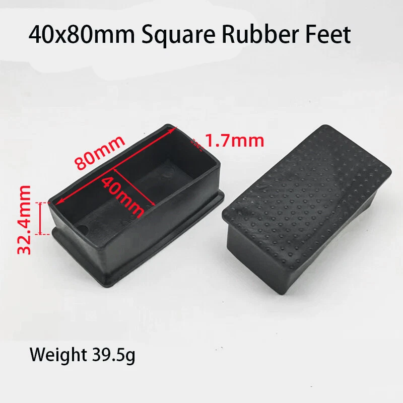 Square Rubber Furniture Foot Table Chair Leg End Caps Covers Floor Protector PVC, view 32