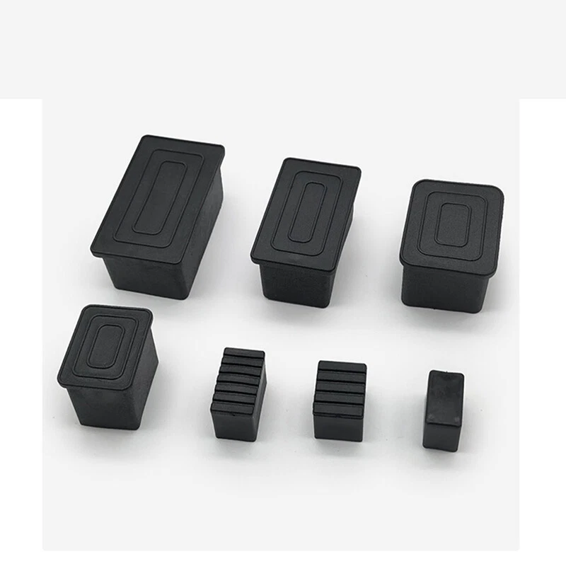 Square Rubber Furniture Foot Table Chair Leg End Caps Covers Floor Protector PVC, view 4