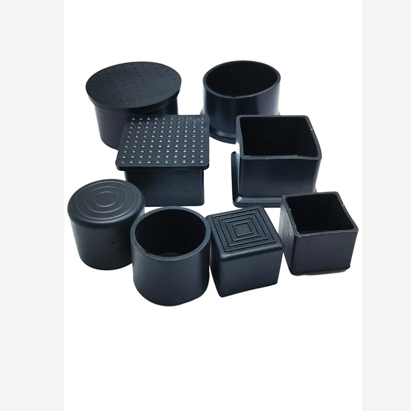 Square Rubber Furniture Foot Table Chair Leg End Caps Covers Floor Protector PVC, view 5