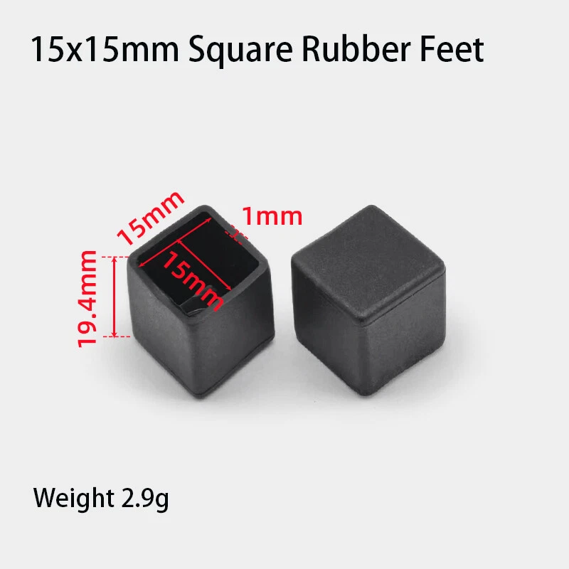 Square Rubber Furniture Foot Table Chair Leg End Caps Covers Floor Protector PVC, view 7