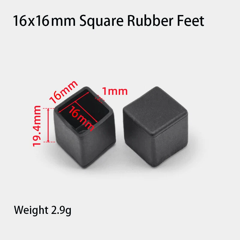 Square Rubber Furniture Foot Table Chair Leg End Caps Covers Floor Protector PVC, view 8