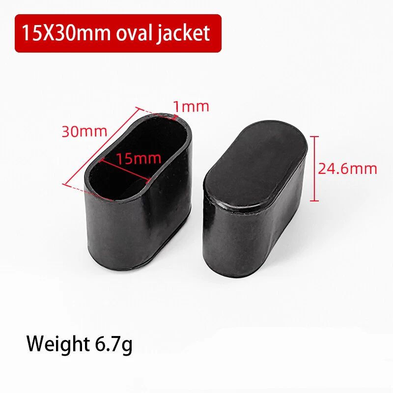 Oval Square Furniture Table Chair Leg End Caps Covers Floor Feet Protectors Pad, view 10