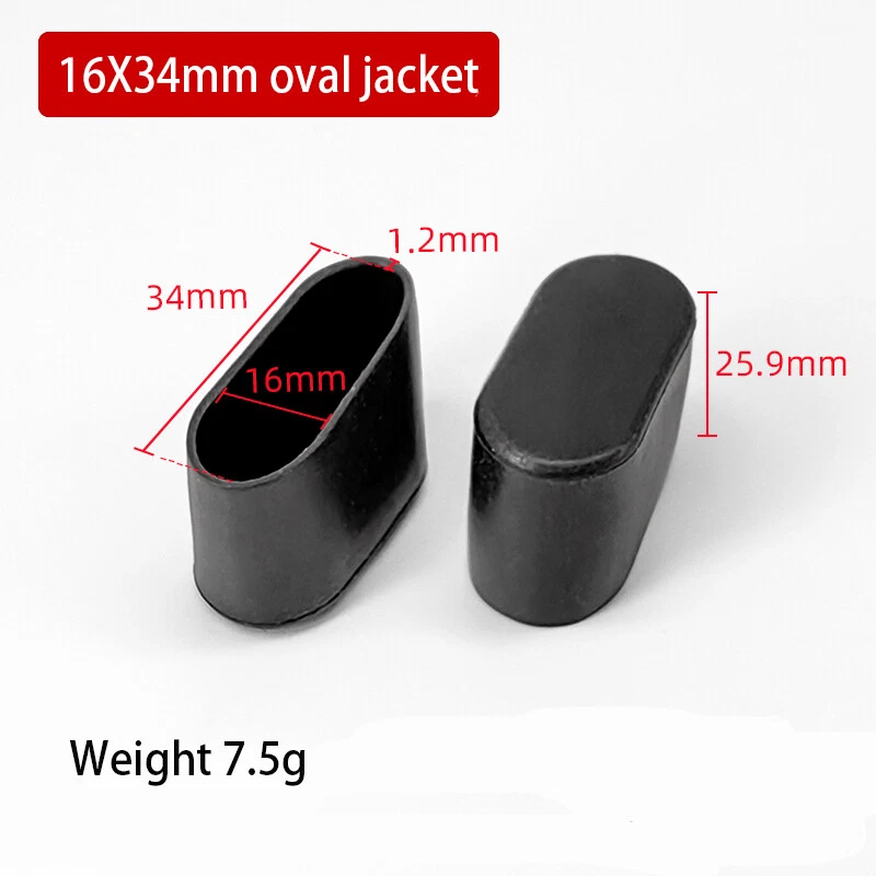 Oval Square Furniture Table Chair Leg End Caps Covers Floor Feet Protectors Pad, view 11