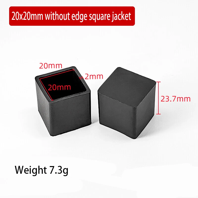 Oval Square Furniture Table Chair Leg End Caps Covers Floor Feet Protectors Pad, view 15