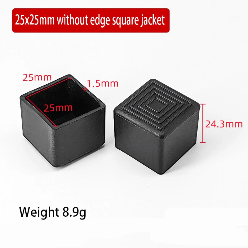 Oval Square Furniture Table Chair Leg End Caps Covers Floor Feet Protectors Pad, view 16