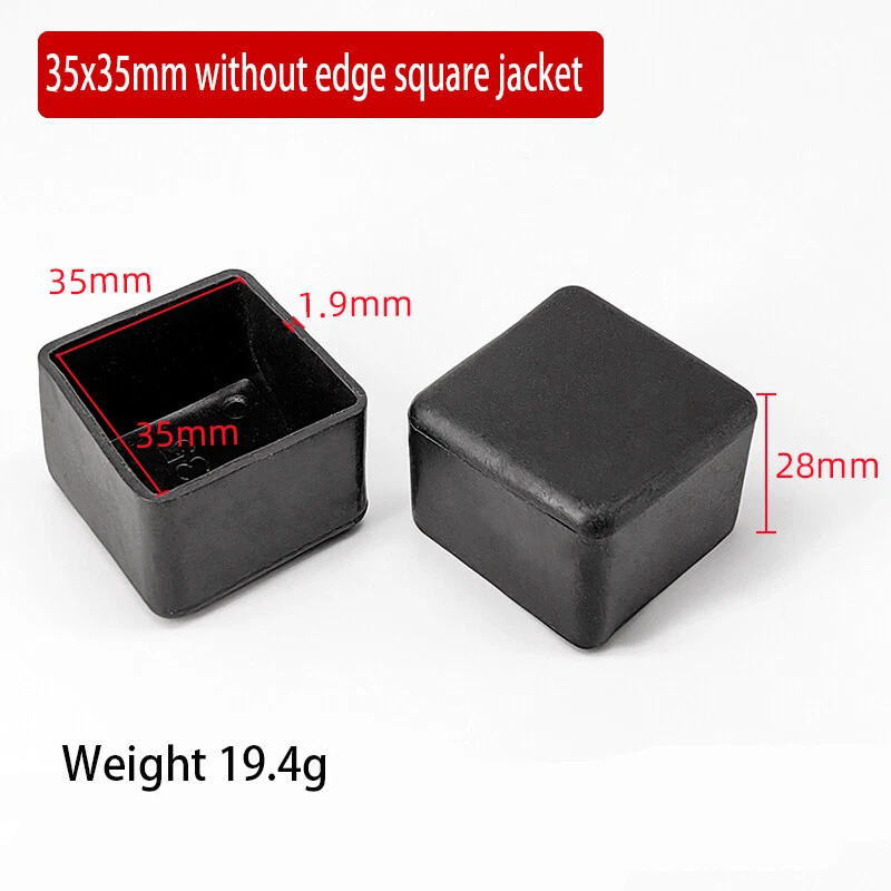 Oval Square Furniture Table Chair Leg End Caps Covers Floor Feet Protectors Pad, view 18