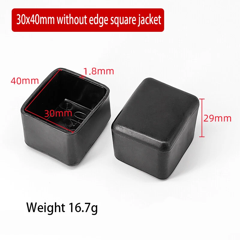 Oval Square Furniture Table Chair Leg End Caps Covers Floor Feet Protectors Pad, view 33