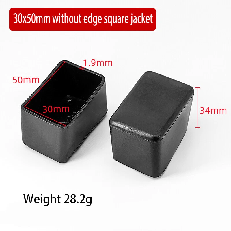 Oval Square Furniture Table Chair Leg End Caps Covers Floor Feet Protectors Pad, view 34