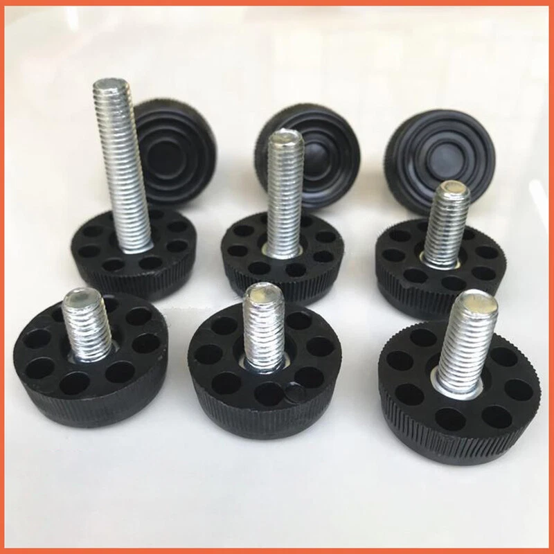 M8 Metric Thread Adjustable Table Feet - Fixed Threaded Furniture Feet Dia 30mm