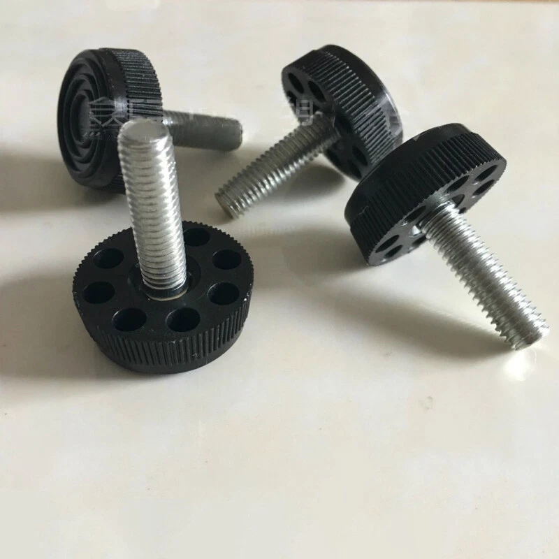 M8 Metric Thread Adjustable Table Feet - Fixed Threaded Furniture Feet Dia 30mm, view 2