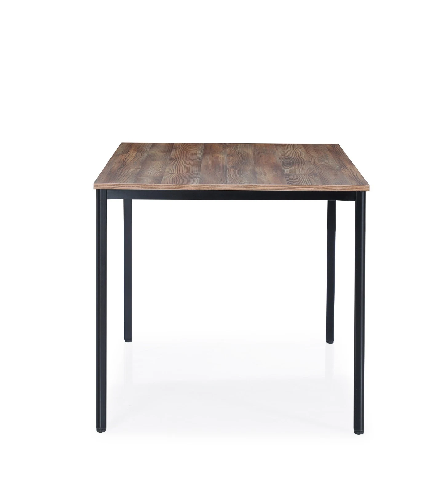 63" Modern Home Office Desk, Wood Writing Computer Table, Black Metal Frame Legs, view 2