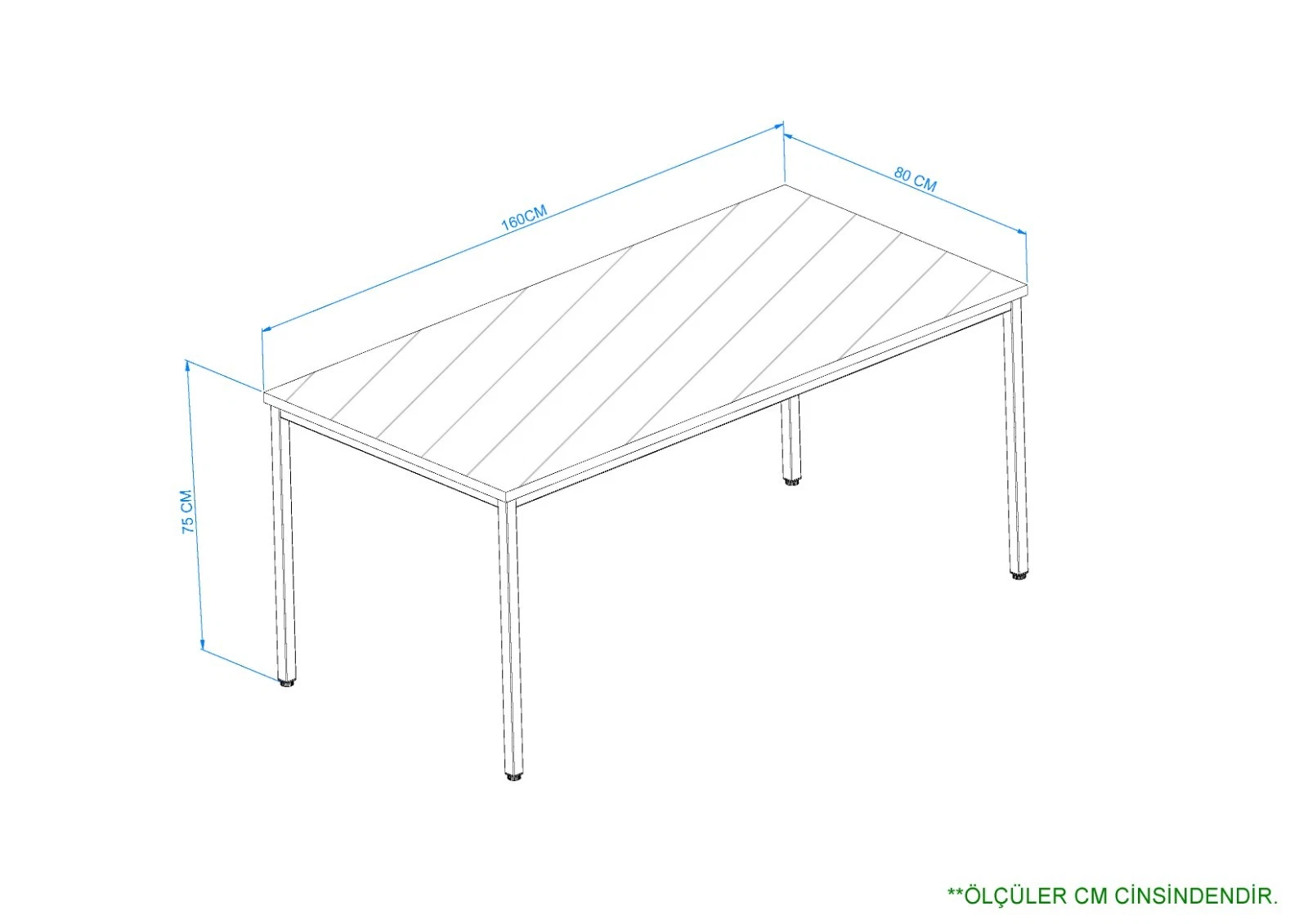 63" Modern Home Office Desk, Wood Writing Computer Table, Black Metal Frame Legs, view 7