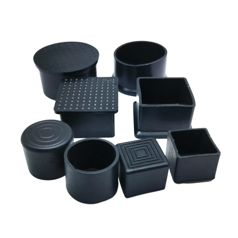 Square Rubber Furniture Foot Table Chair Leg End Caps Covers Floor Protector PVC, view 15