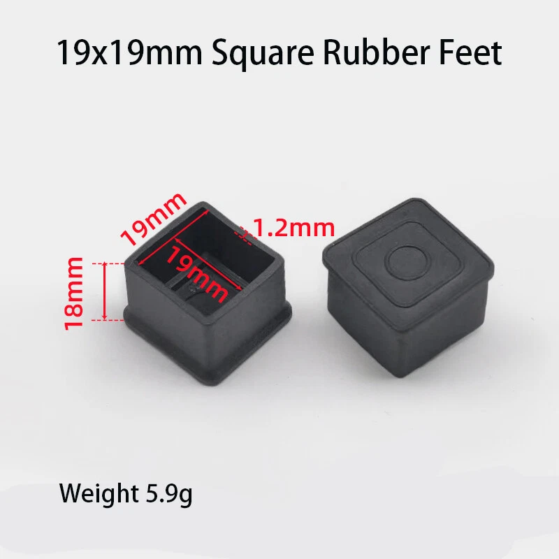 Square Rubber Furniture Foot Table Chair Leg End Caps Covers Floor Protector PVC, view 19