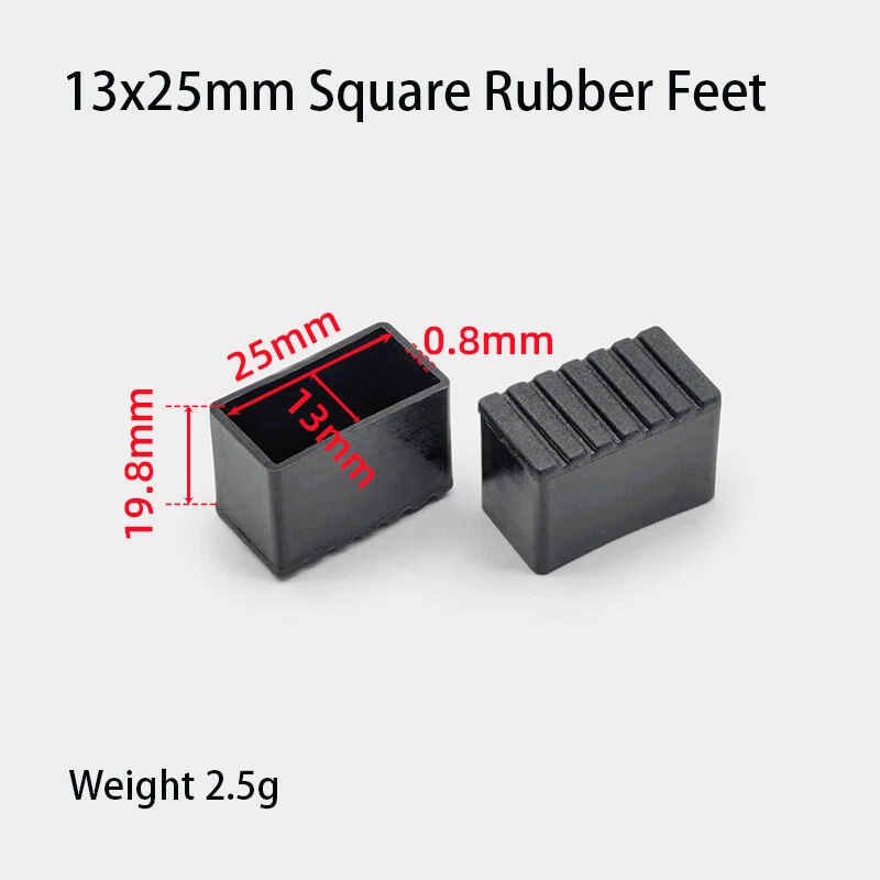 Square Rubber Furniture Foot Table Chair Leg End Caps Covers Floor Protector PVC, view 22