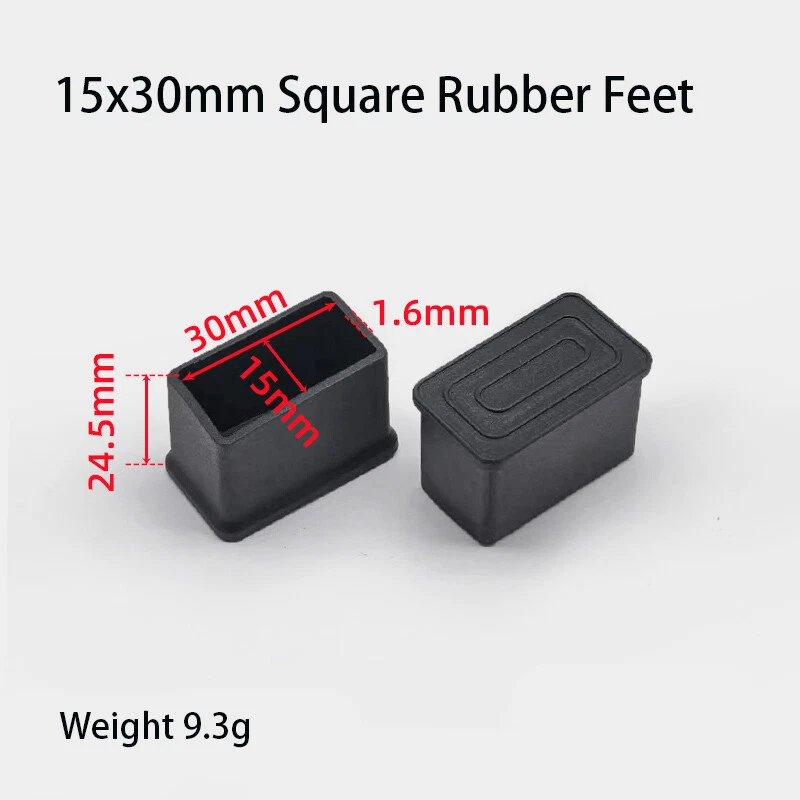 Square Rubber Furniture Foot Table Chair Leg End Caps Covers Floor Protector PVC, view 23