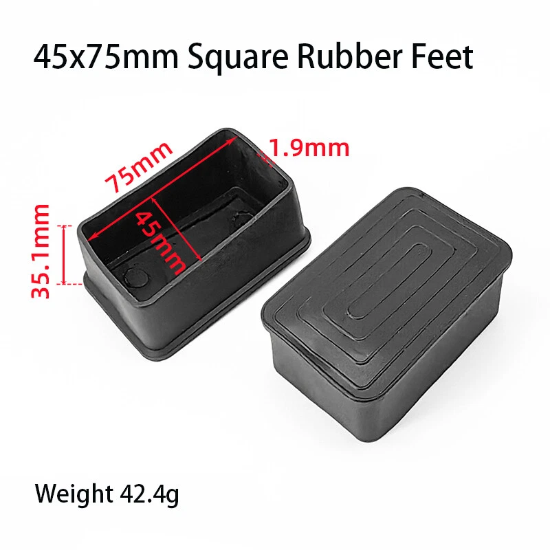 Square Rubber Furniture Foot Table Chair Leg End Caps Covers Floor Protector PVC, view 44