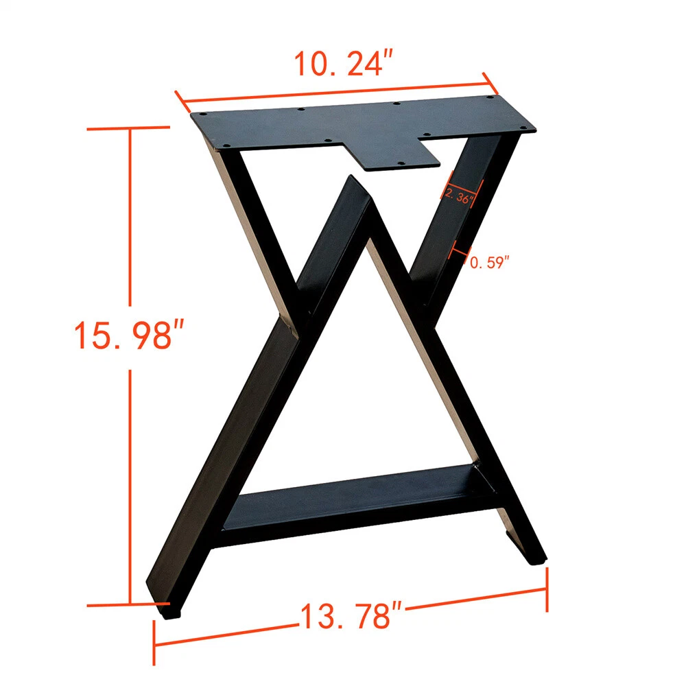 Set of 2 DIY Table Desk Bench Legs Coffee Metal Iron DIY Furniture Legs 16"-32", view 13