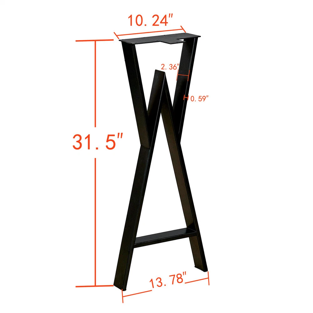 Set of 2 DIY Table Desk Bench Legs Coffee Metal Iron DIY Furniture Legs 16"-32", view 31