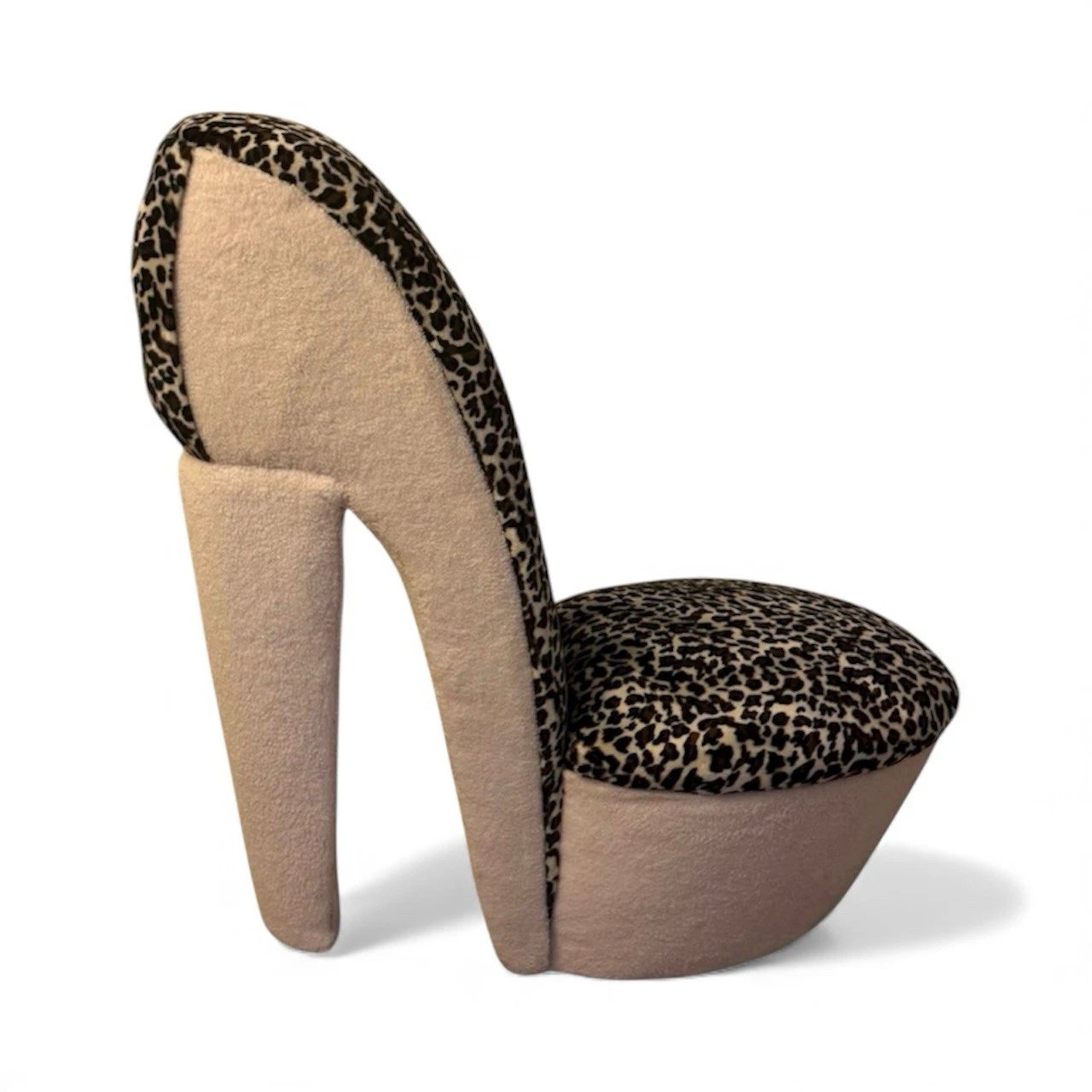 High Heel Chair Y2K | Leopard Print Stiletto Accent Chair | Statement Furniture, view 11