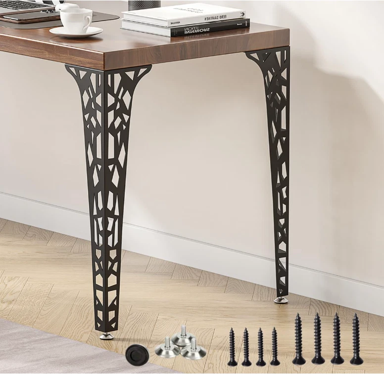 Metal HairpinTable Legs Set of 4–Industrial Dining Furniture Legs, Heavy-Duty...
