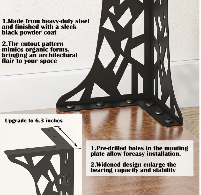 Metal HairpinTable Legs Set of 4–Industrial Dining Furniture Legs, Heavy-Duty..., view 3