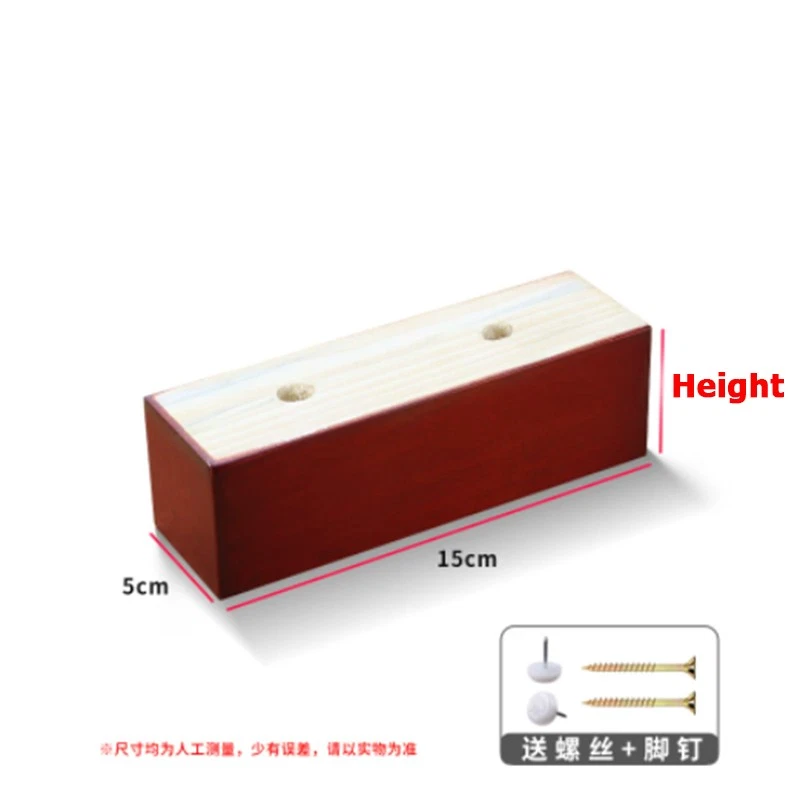 30mm-100mm Solid Wood Sofa Furniture Legs Pads Sofa Couch Cabinet Feet w/Screw, view 9