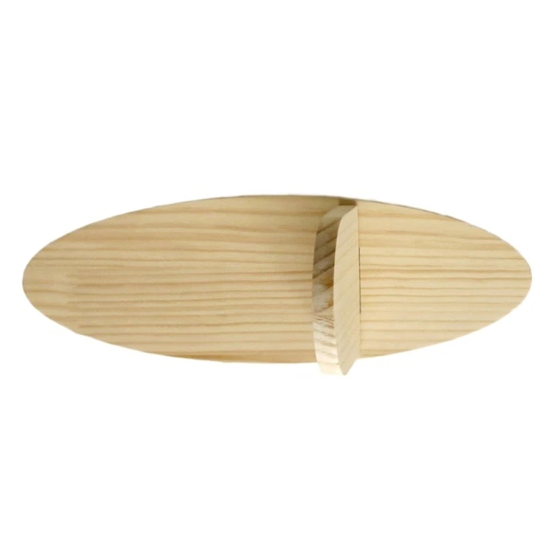 Stylish Oval Wall Mounted Wooden Shelf for Books and Plant Display Storage Rack, view 5