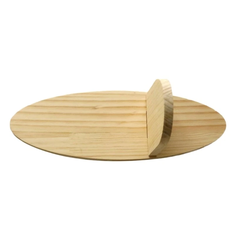 Stylish Oval Wall Mounted Wooden Shelf for Books and Plant Display Storage Rack, view 8