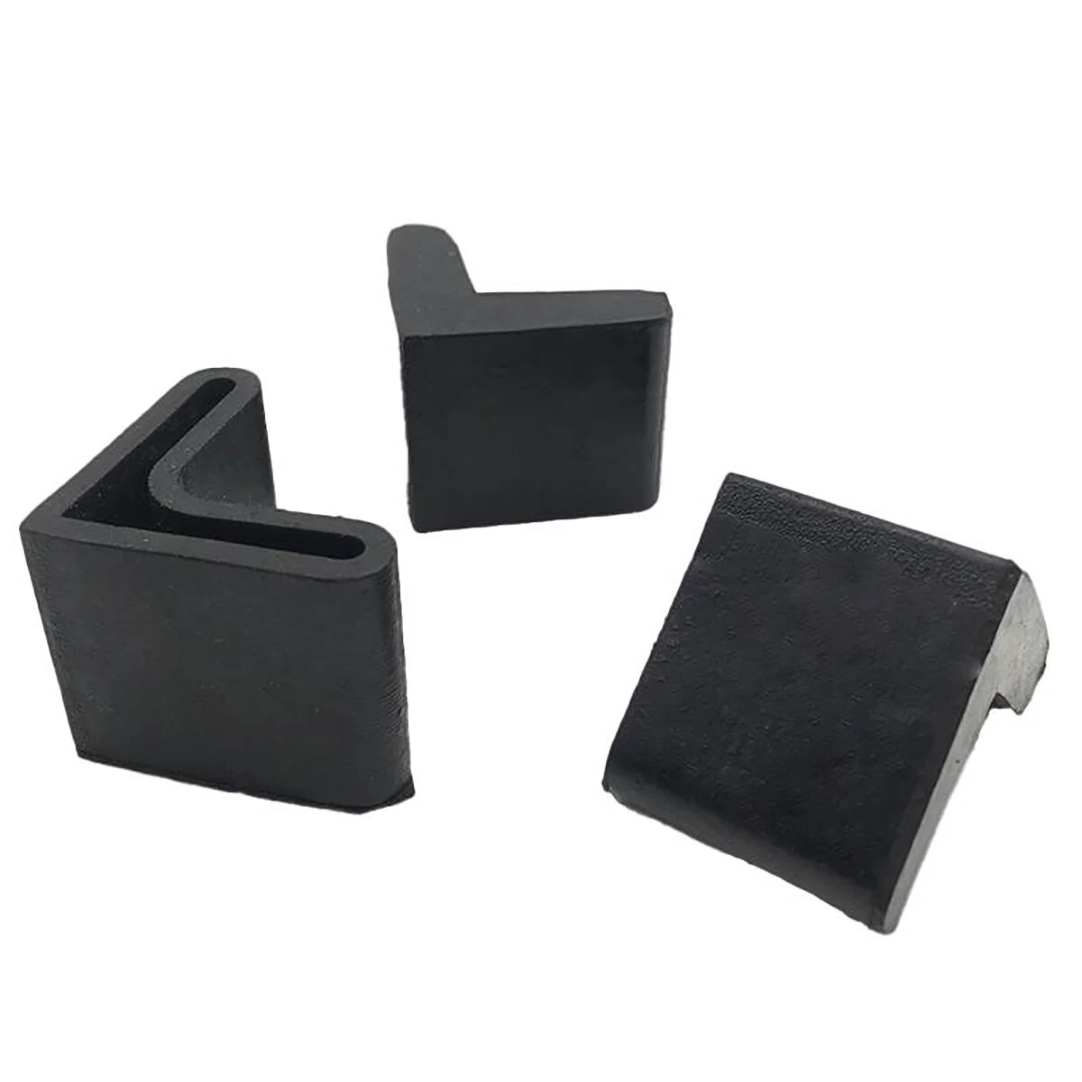 Black Silicone Chair Leg Caps Covers Table Feet Floor Protectors Triangles