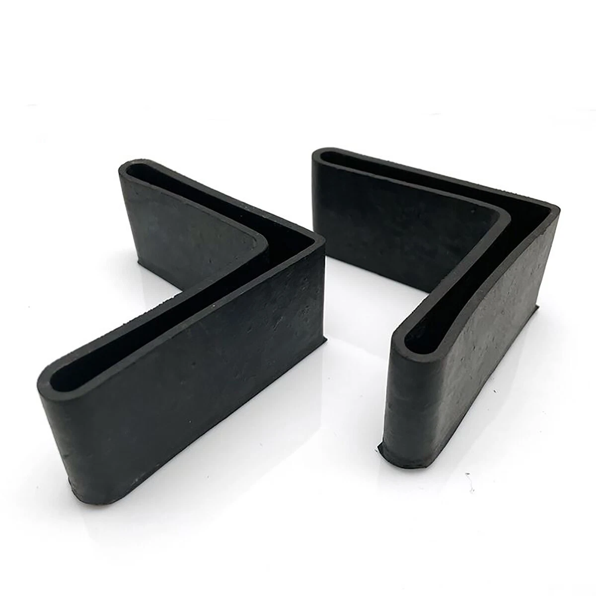 Black Silicone Chair Leg Caps Covers Table Feet Floor Protectors Triangles, view 3