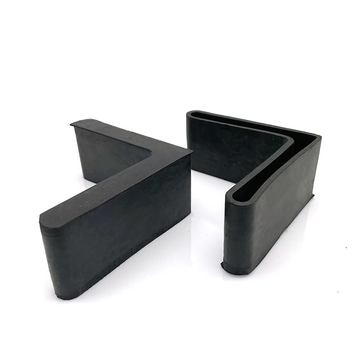 Black Silicone Chair Leg Caps Covers Table Feet Floor Protectors Triangles, view 4