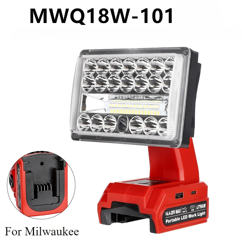 2000LM Cordless LED Work Light Flashlights Spotlight for Dewalt 20v Battery, view 10