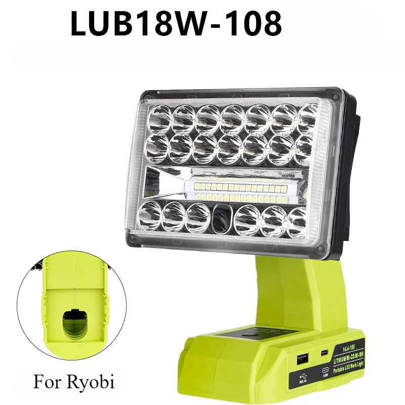 2000LM Cordless LED Work Light Flashlights Spotlight for Dewalt 20v Battery, view 26