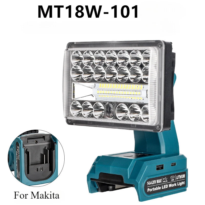 2000LM Cordless LED Work Light Flashlights Spotlight for Dewalt 20v Battery, view 7