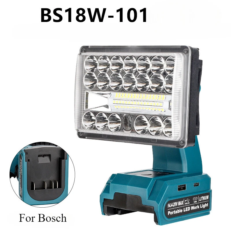 2000LM Cordless LED Work Light Flashlights Spotlight for Dewalt 20v Battery, view 8