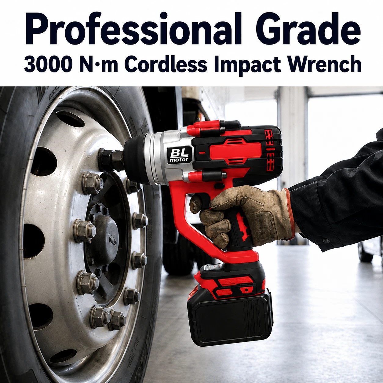 3000Nm (2213 ft-lbs) Brushless Cordless 1" Impact Wrench Tool Heavy Duty Tool, view 14