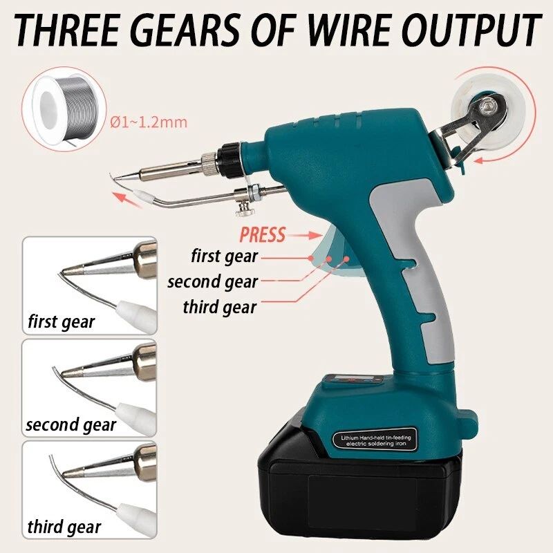 Soldering Iron Gun Welding Tool Digital Display for Milwaukee 18V Li-ion Battery, view 3
