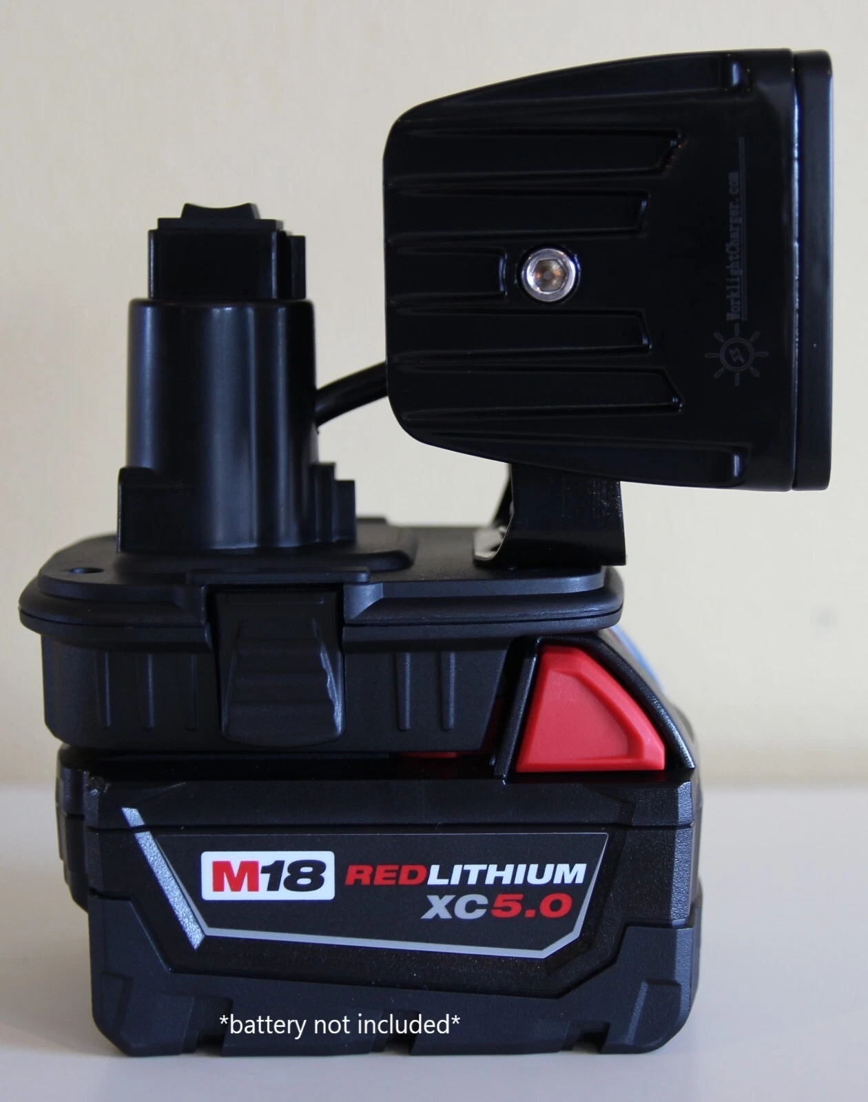 24 Watt Floodlight with Battery Protector and USB Charger for a Milwaukee M18, view 7