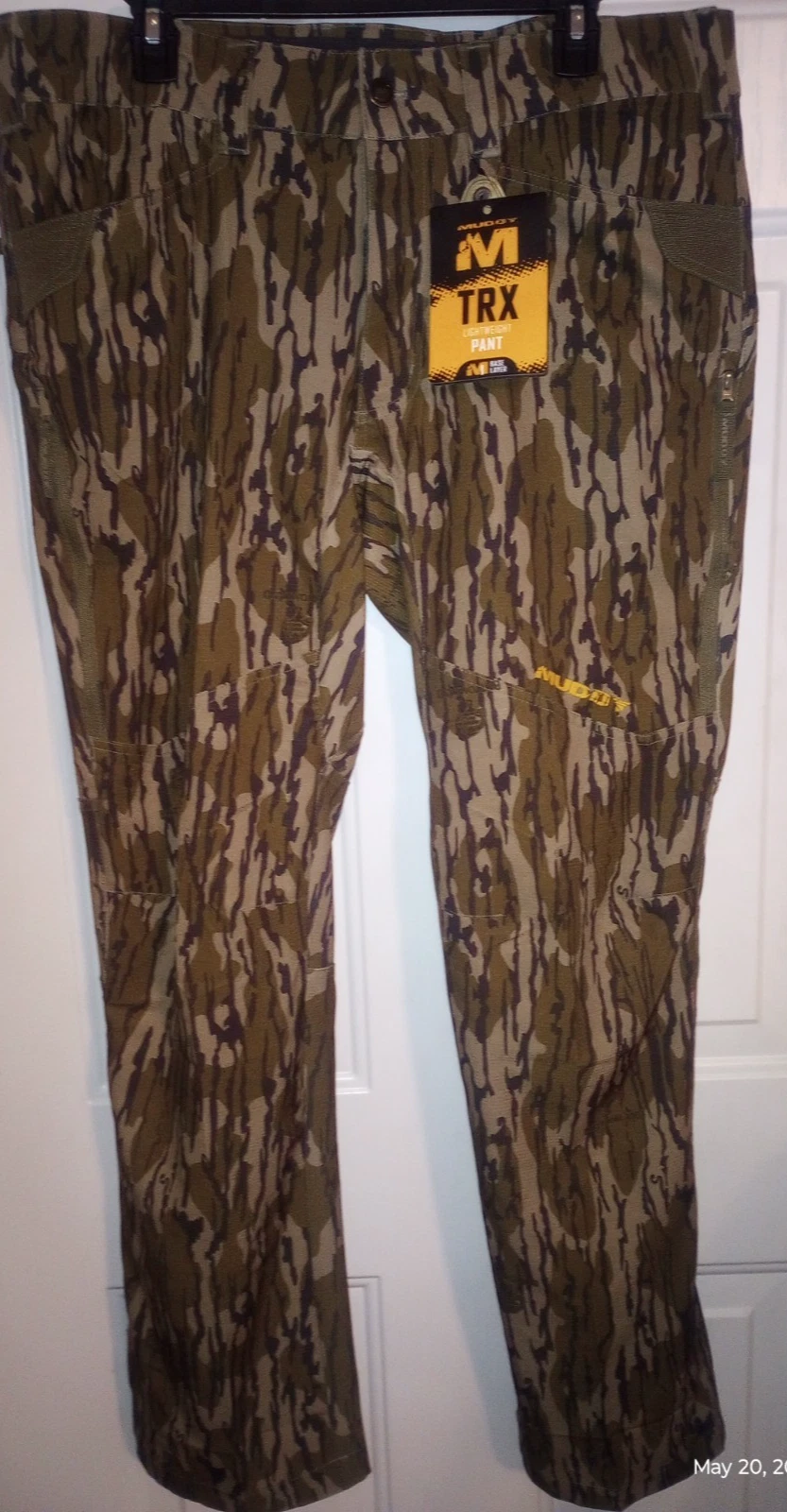 Muddy Outdoors Men's TRX Lightweight Pants Mossy Oak Bottom -Large