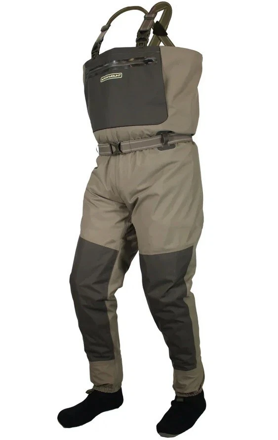 PARAMOUNT OUTDOORS MEN'S DEEP EDDY STOCKINGFOOT CHEST FISHING WADERS SIZE XL