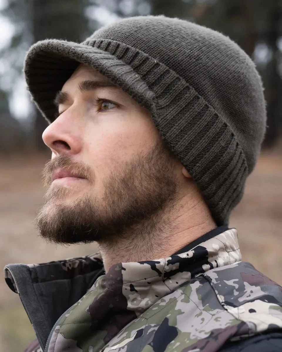 Pnuma Outdoors Merino Wool Visor Beanie, Pine Creek, OSFM (ME-VB-PC), view 6