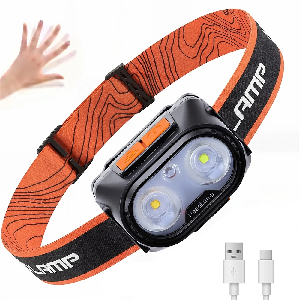 Headlamp Rechargeable Super Bright LED Head Light Forehead Flashlight Fr Outdoor, view 10