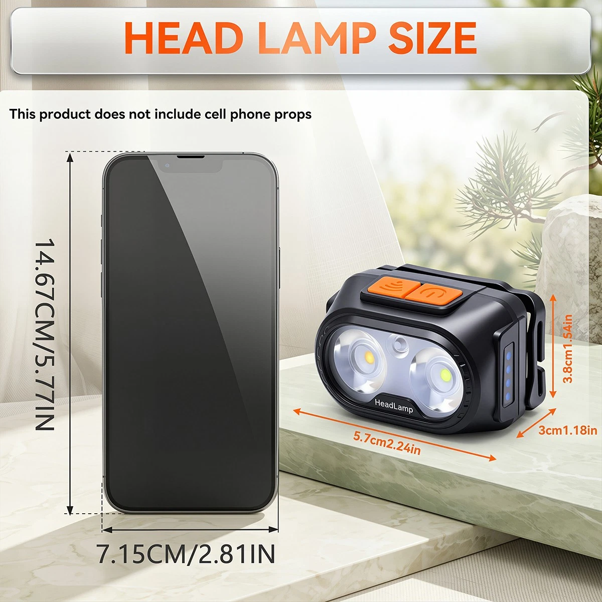 Headlamp Rechargeable Super Bright LED Head Light Forehead Flashlight Fr Outdoor, view 11