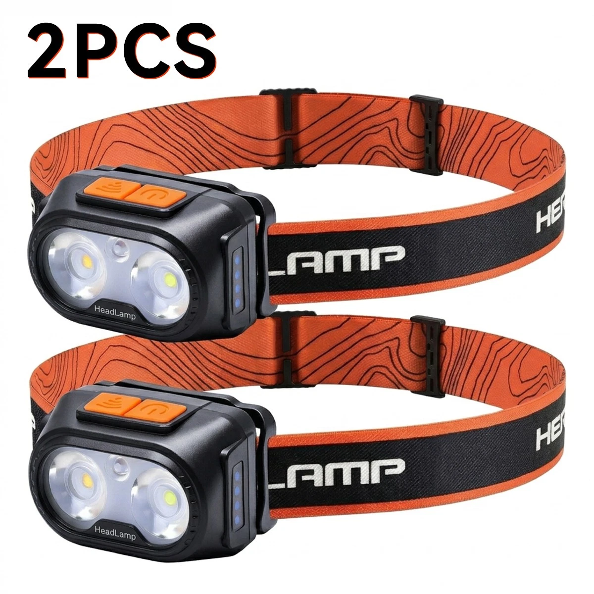 Headlamp Rechargeable Super Bright LED Head Light Forehead Flashlight Fr Outdoor, view 13