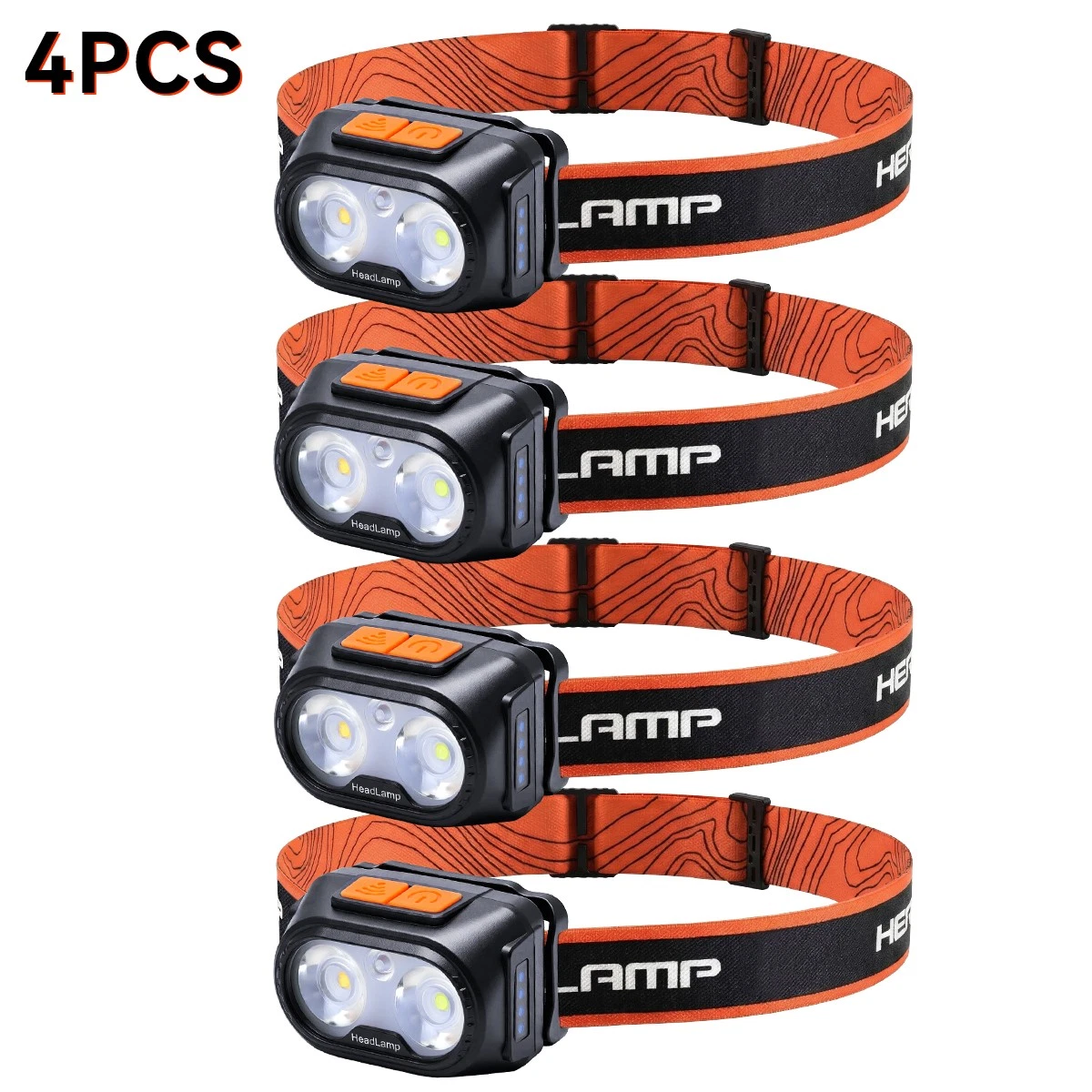 Headlamp Rechargeable Super Bright LED Head Light Forehead Flashlight Fr Outdoor, view 14